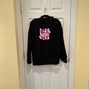 Anti Social Social Club Black Hoodie with Pink Graphic